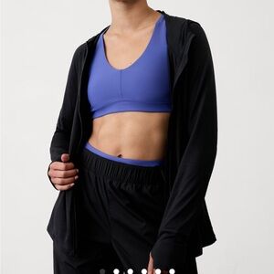 Athleta Black Zip-Up Sun Hoodie